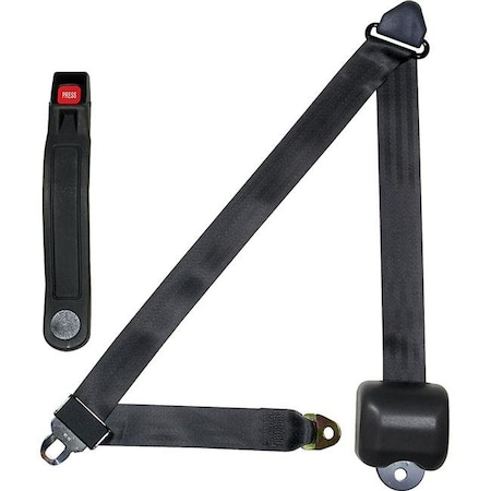 Allstar Performance Allstar Performance ALL98117 3-Point Retractable Seat Belt; Charcoal ALL98117